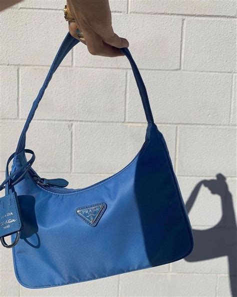 prada baby blue shoulder bag